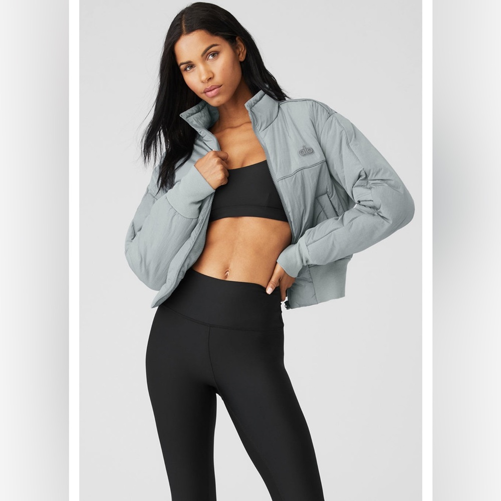 Alo Yoga Drop Top Jacket Cosmic Grey Size XS